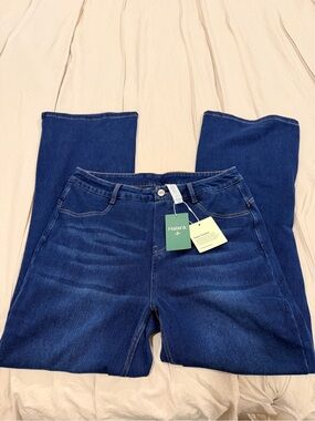 Halara Flex High Waisted Tummy Control Butt Lifting Denim Bootcut Large Regular